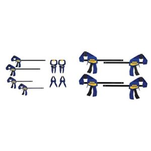 irwin irht83220 quick-grip clamp set, 8 piece & quick-grip clamps, one-handed, mini bar, 6-inch, 4-pack (1964758)