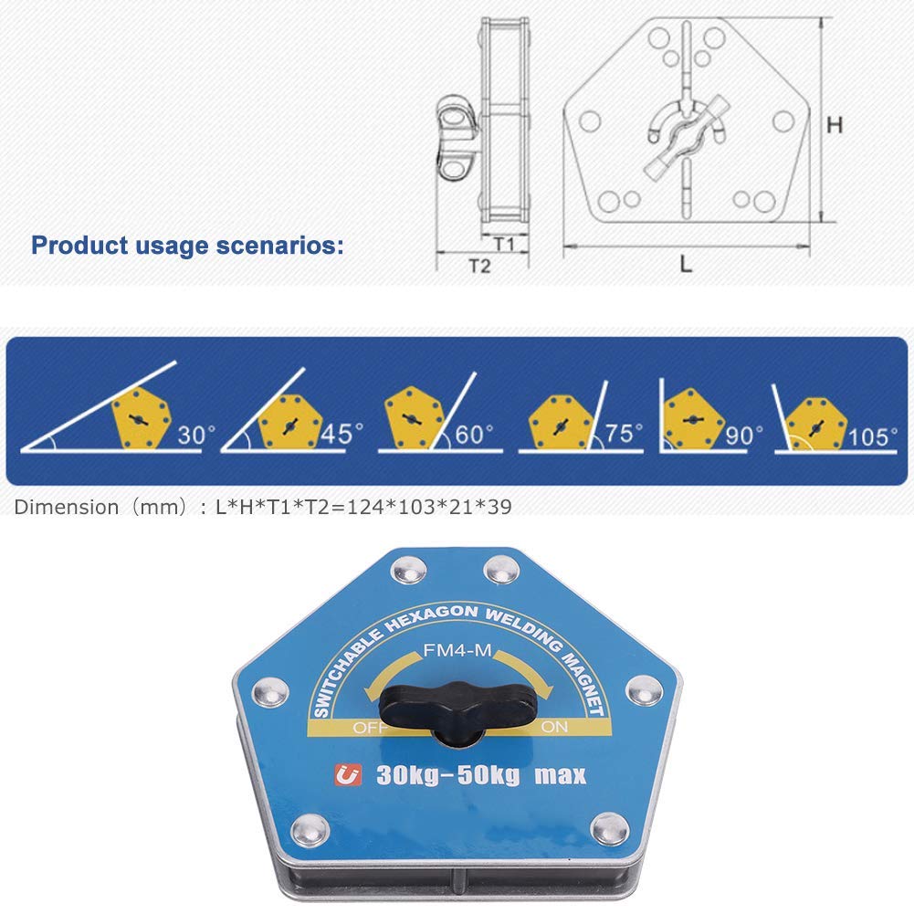 Magnetic Welding Locator 30-50kg FM4-M Switchable Hex Strong Multi Angle Suction Welding Tool Fabrication tools