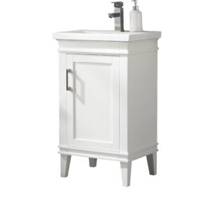 UrbanFurnishing.net Avery 20" Single Bathroom Vanity with Porcelain Top - White