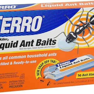 Terro T300B Liquid Ant Bait Ant Killer, 50 Bait Stations