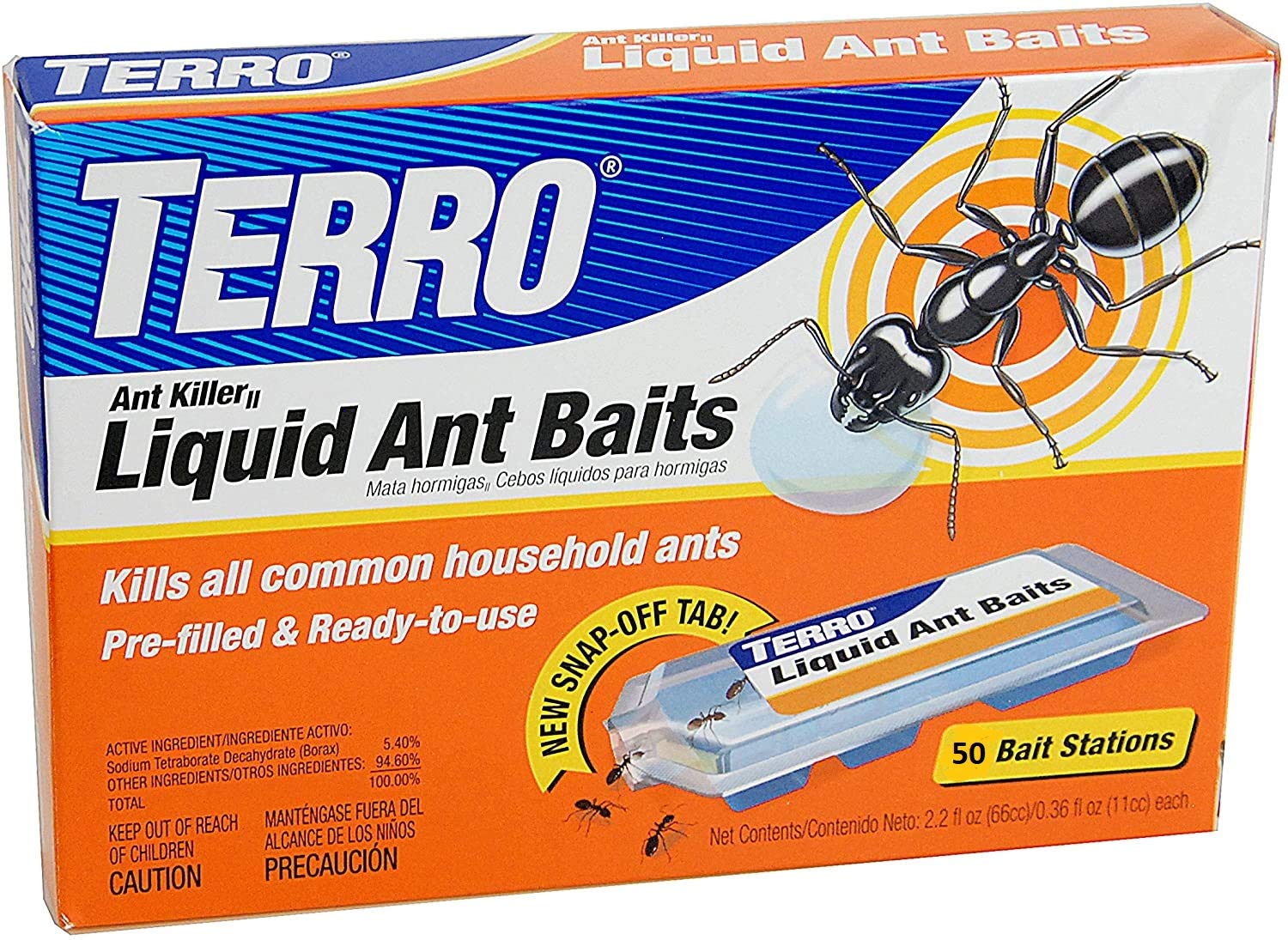 Terro T300B Liquid Ant Bait Ant Killer, 50 Bait Stations