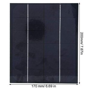 Solar Panel Charger, 6W 6V Monocrystalline Silicon Solar Panel Outdoor DIY Solar Panel Battery Charger Power Supply