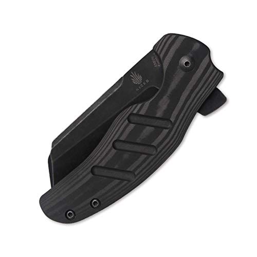 Kizer Pocket Knives Black S35VN Blade and Carbon Fiber Handle Flipper Knife for EDC, Sheepdog C01C Ki4488A3
