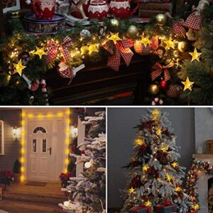 OxyLED Solar String Lights Outdoor Christmas 59 Ft 110 LED Star Lights Decorative 8 Modes USB Rechargeable Twinkle Fairy Lights Waterproof for Garden Patio Backyard Wedding Party Warm White