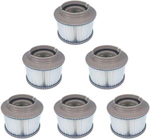 wuyan 6pcs filter for mspa fd2089 inflatable swimming pool, replacement cartridges for mspa filter hot subs and spas hot tub, inflatable swimming pools at home, beach and bath