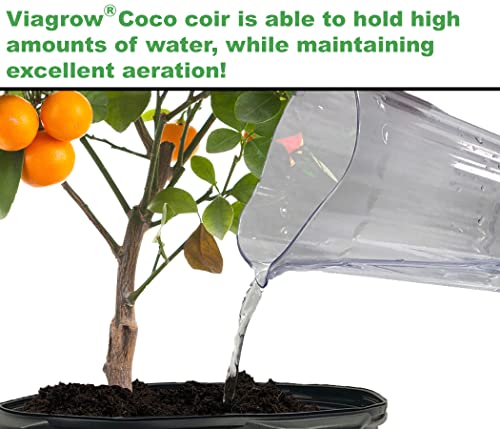 Viagrow VCCB650-3 Coco Coir, 3 Pack, Makes 2 Gallons / 7.5 Liters / 8 Quarts, 650g Brick