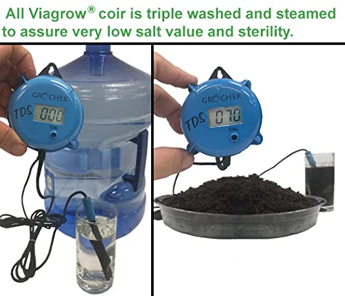 Viagrow VCCB650-3 Coco Coir, 3 Pack, Makes 2 Gallons / 7.5 Liters / 8 Quarts, 650g Brick