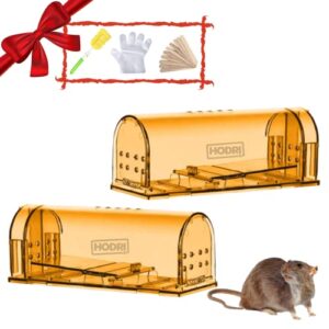 mouse traps indoor for home, humane mouse trap (brown)