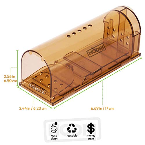 Mouse Traps Indoor for Home, Humane Mouse Trap (Brown)