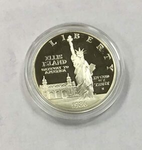 1986 s statue of liberty commemorative silver dollar in capsule $1 us mint proof