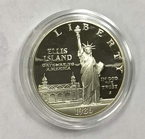 1986 S Statue of Liberty commemorative Silver dollar in capsule $1 US Mint Proof