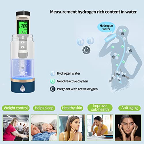 RCYAGO PH Meter, 4-in-1 Digital PH ORP H2 Temp Meter with ATC, 0.01 Resolution High Accuracy PH Tester for Drinking Water Hydroponics Aquariums Swimming Pool Laboratory