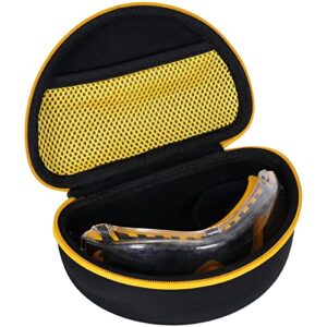 khanka hard case replacement for dewalt dpg82-11/dpg82-21 concealer clear anti-fog dual mold safety (yellow)