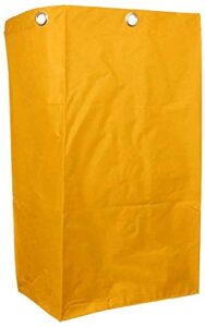 replacement janitorial cart bag,waterproof high capacity thickened housekeeping commercial janitorial cleaning cart bag(16 x 11 x 27inches) (yellow)