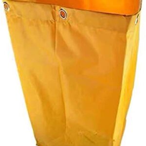 Replacement Janitorial Cart Bag,Waterproof High Capacity Thickened Housekeeping Commercial Janitorial Cleaning Cart Bag(16 x 11 x 27inches) (Yellow)