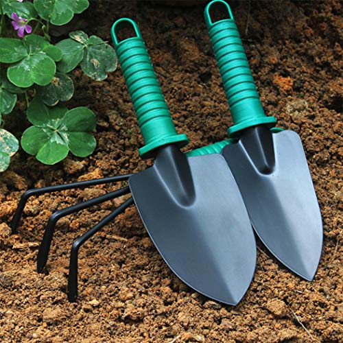 LSJTZ 10Pcs, Garden Branch Shears Set, Stainless Steel, Branch Shears, Moss Scraper, Rake, Shovel, Watering Can, Suitable for Garden, Bonsai, Fruit Tree