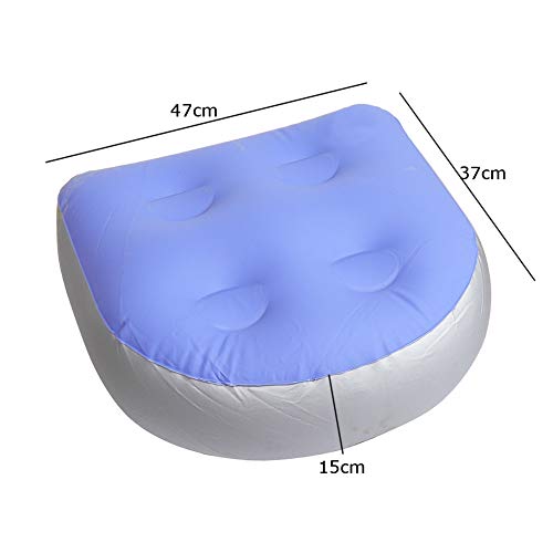 Spa and Hot Tub Booster Seat Inflatable Bathtub Massage Cushion Massage Mat with Suction Cups Soft Back Support Bath Spa Pad For Adults Kids