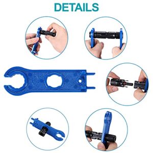 POWLAND Solar Connectors Male & Female IP67 Waterproof Solar Connector Kit, with 2PCS Blue Assembly Tool, Work for Mounted Solar Panel (5 Pairs)