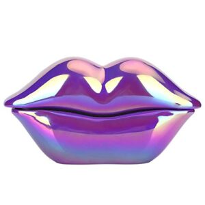 lips design landline telephone, clear sound support number storage electroplate desktop wired phone, mouth lip shape telephone for home hotel office decor, novelty gift