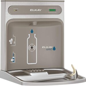 Elkay LZWSRK Bottle Filling Station, Stainless Steel & 51300C WaterSentry Plus Replacement Filter (Bottle Fillers), White