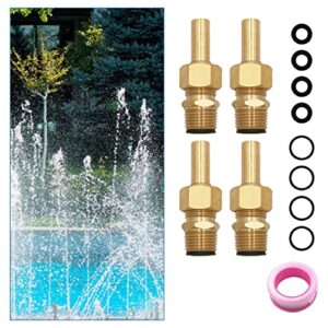 Swimming Pool Spa Brass Deck Jet Nozzle 590041 R0560400 Replacement for Zodiac Deck Jet Water Design-1/2 NPT,4 Pack