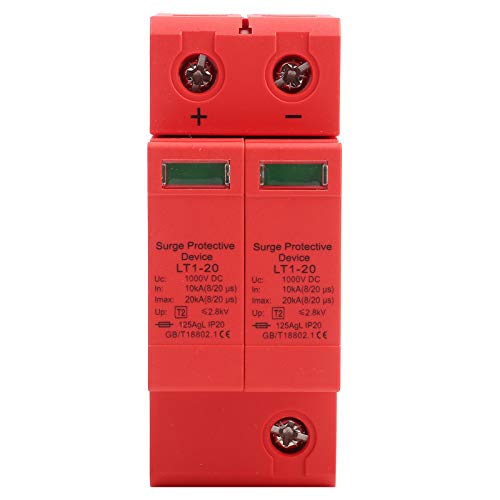 DC 1000V 2P House Protector 10-20KA Low-Voltage Arrester Device Flame Retardant Din Rail Protection Device for Lightning Protection