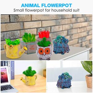 CHENP.HMC Planters Set of 5 Ceramic Succulent Planter Pot with Drainage,Planting Pot Flower Pots,Small Planter Pots for Garden,Cactu,Succulent Pot(Plants Not Included)…