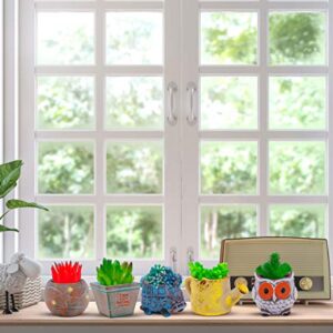 CHENP.HMC Planters Set of 5 Ceramic Succulent Planter Pot with Drainage,Planting Pot Flower Pots,Small Planter Pots for Garden,Cactu,Succulent Pot(Plants Not Included)…