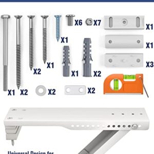 LuckIn Window Air Conditioner Support Bracket, Universal for 5,000-12,000 BTU AC Units, Up to 85lbs, Adjustable Extender Leg & Megnetic Spirit Level