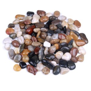 rocks for succulent plants or bonsai garden, 3lb bulk bag - 1 inch 20-30mm mixed color decorative gravel pebbles for plants