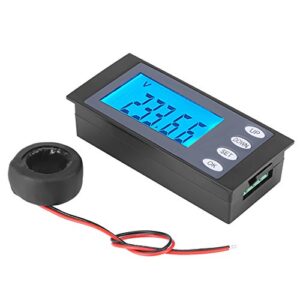 oumefar digital ac 80 260v 100a high precision current voltage watt kwh time panel meter voltmeter + ct electric gauge accuracy volt monitor with lcd backlight display