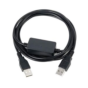 DTech Computer to Computer USB Cable 6ft, Data Transfer PC to PC Cord FTDI Chip Windows 11 10 8 7 Vista XP MAC Linux for USB 2.0 High Speed Easy File Sync Connection (6 Feet, Black)