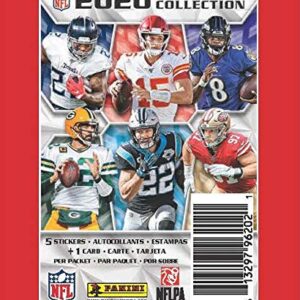 10 PACKS: 2020 Panini NFL Football Sticker Collection pack (5 stickers/1 trading card per pk)