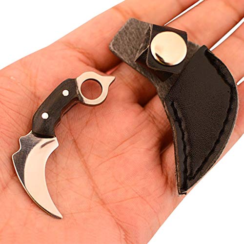 KOWAKA Pocket Knife EDC Mini Hunting Knife Tactical Survival Microtech Outdoor Claw Knife Keychain Neck Blade Knife Set Camping Tool