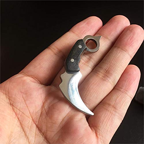 KOWAKA Pocket Knife EDC Mini Hunting Knife Tactical Survival Microtech Outdoor Claw Knife Keychain Neck Blade Knife Set Camping Tool
