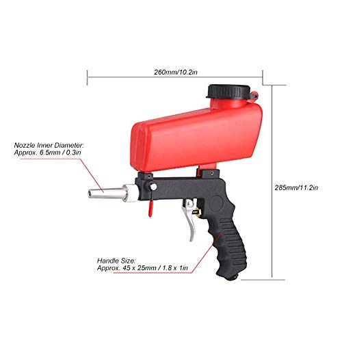 Air Sand Blaster, Pneumatic Sandblasting Gun Sand Blaster Machine Blasting Tool 90PSI for Sandblasting Polishing Metal Rust Removal