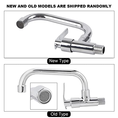 in Wall Mounted Single Cold Water Tap Sink Water Faucet for Home Kitchen Use(20cm)