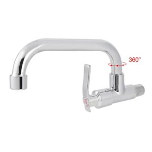 in Wall Mounted Single Cold Water Tap Sink Water Faucet for Home Kitchen Use(20cm)