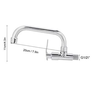 in Wall Mounted Single Cold Water Tap Sink Water Faucet for Home Kitchen Use(20cm)