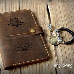 Personalised leather A4 ring binder, retro leather A4 4 ring binder folder, leather A4 portfolio NA405BS