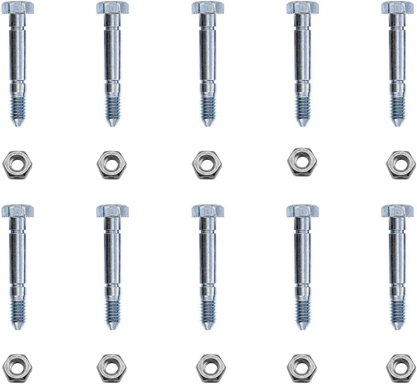 Huarntwo 10 Pack Shear PINS & Bolts for Ariens 51001500 510015 Snowthrower Snowblowers Auger