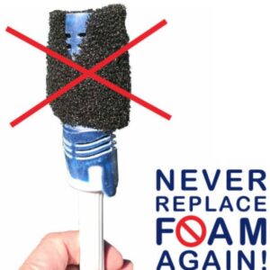 SWASHER No Spray- Tail Sweep Hose for Polaris/Pentair Pool Cleaner - Replaces Existing Hose with a Durable Rotating Flexible Scrubber and Brush to Improve Cleaning - Stop Replacing Foam