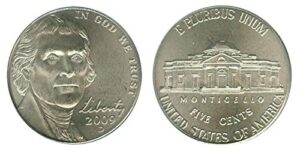 2009 p, d jefferson nickel 2 coin set uncirculated