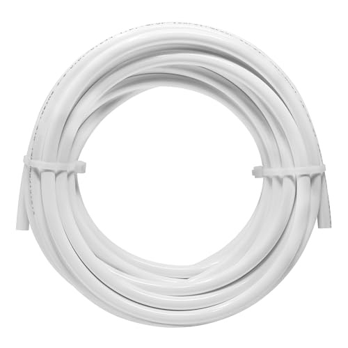 Metpure 3/8" OD NSF Certified 25 Feet Length Tubing for Reverse Osmosis De-ionized Water Filtration Systems, Refrigerators, and Other Appliances (3/8" OD, 25', White)