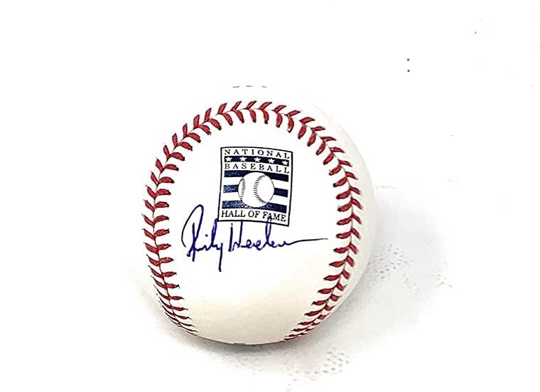 Rickey Henderson Oakland Athletics Signed Autograph Official HALL OF FAME MLB Baseball Steiner Certified