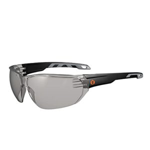 ergodyne - 59283 skullerz vali frameless safety glasses, lightweight, anti fog indoor/outdoor lens matte black