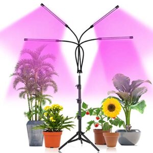 grow lights for indoor plant growing lamp,gooingtop free standing plant lamp with red blue led for small mini succulent seedling growth,mixed color spectrum with timer 3 9 12hrs