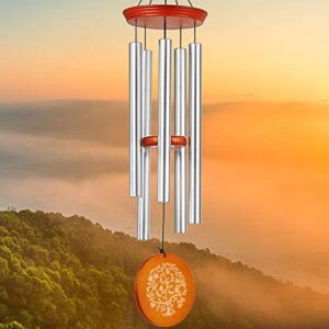 Epartswide Large Wind Chimes Outside Deep Tone,44" Memorial Wind Chimes Outdoor with 4 Heavy Tubes Soothing Melody Wind Chimes Large Sympathy Gift for Mom Patio Hanging Decor(Black)