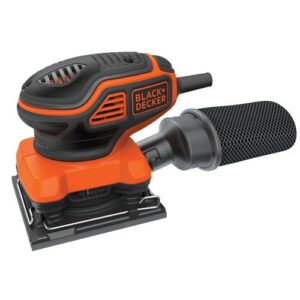 BLACK+DECKER Electric Sander, 1/4-Inch Sheet, Orbital with IRWIN QUICK-GRIP Clamps, One-Handed, Mini Bar, 6-Inch, 4-Pack (BDEQS300 & 1964758)