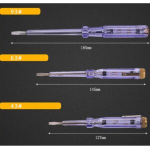 K-SPEED Mains Tester, 3PCS AC 100-500V Electric Tester Pen Electrical Circuit Tester Light Voltage Detector Screwdriver Electric Pen